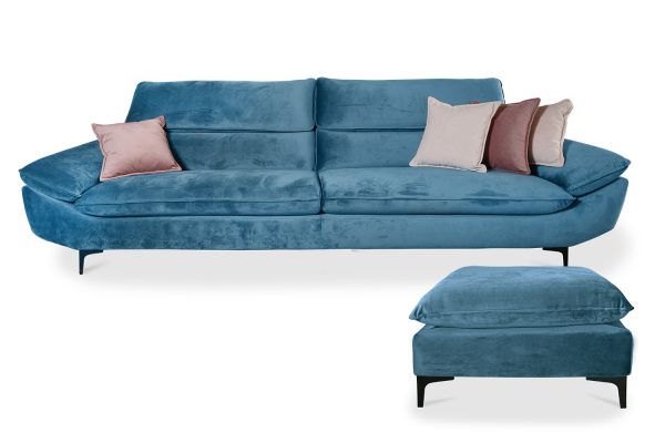 ספה תלת מפוארת דגם קוסמו + הדום