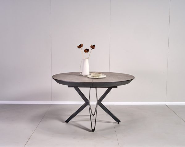 שולחן אוכל עגול נפתח דמוי בטון דגם רפאלו - 10 סועדים