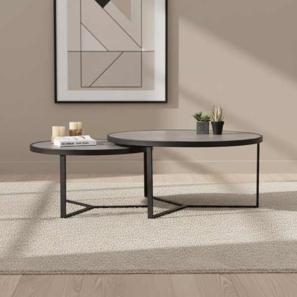 סט שולחנות דמוי בטון דגם טיאגו