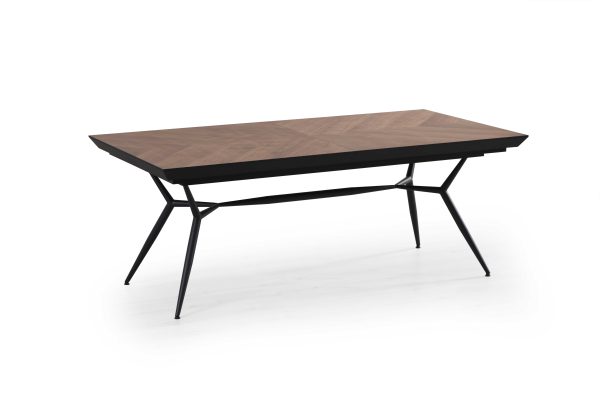 שולחן אוכל מלבני דגם לארגו אגוז אמריקאי פישבון - 18 סועדים