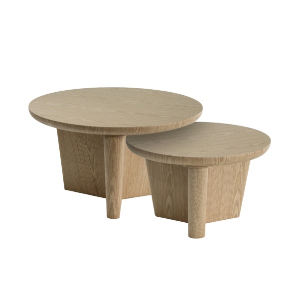 סט שולחנות מעוצבים דגם קינדו - עץ טבעי