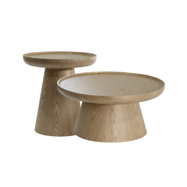 סט שולחנות מעוצבים דגם מילו - עץ טבעי