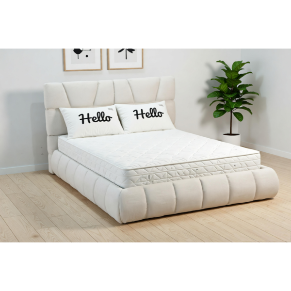 מיטה מעוצבת דגם ארנו - צבע בז'