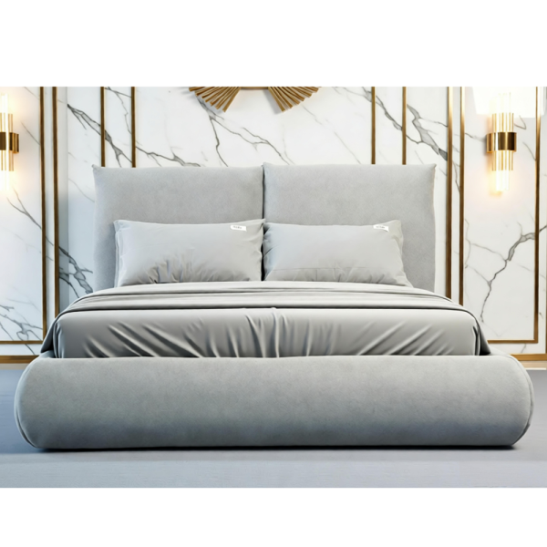 מיטה מעוצבת דגם סנו - צבע אפור