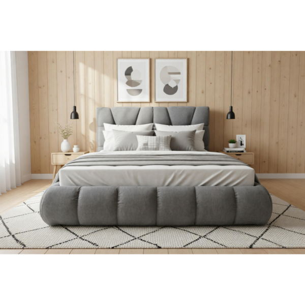 מיטה מעוצבת דגם ארנו - צבע אפור