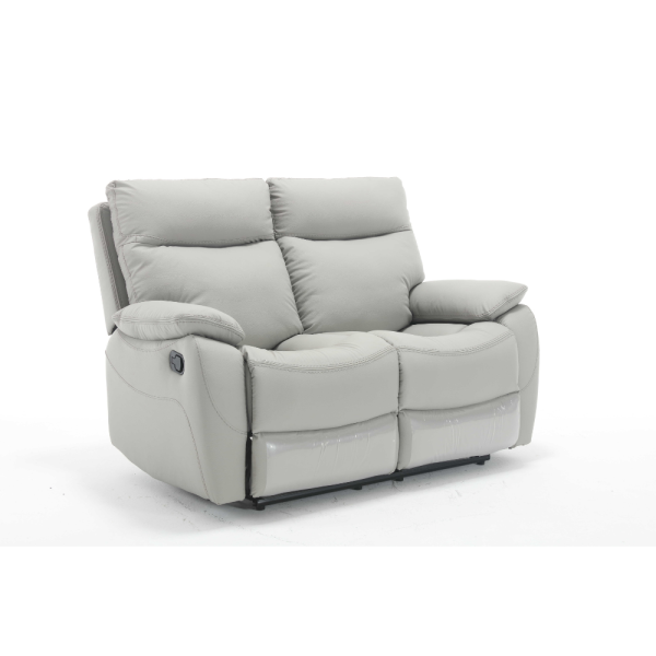 ספה דו מושבית עם ריקליינרים דגם פיטארו - אפור בהיר