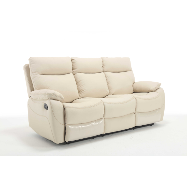 ספה תלת מושבית עם ריקליינרים דגם פיטארו - בז'