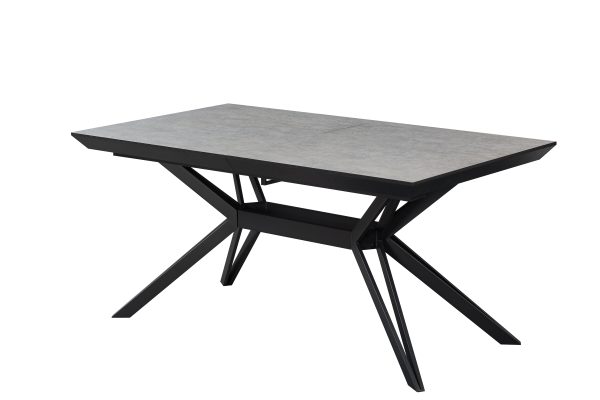 שולחן אוכל דגם ארקו - דמוי אבן אפור