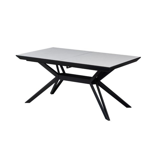 שולחן אוכל דגם ארקו - דמוי שיש לבן