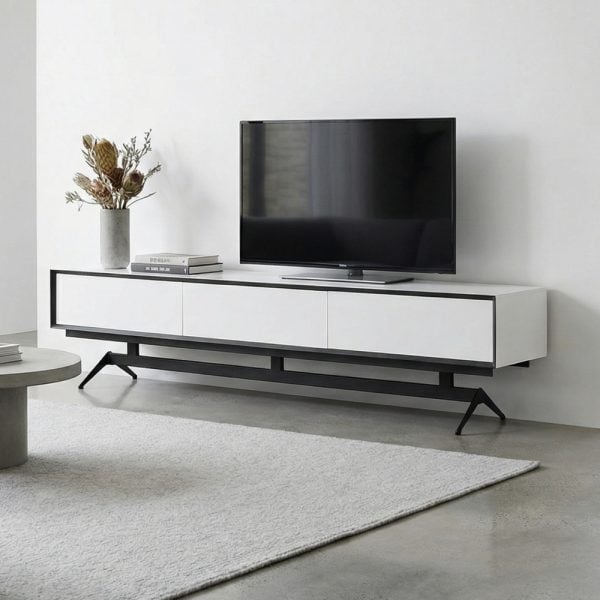 מזנון מעוצב דגם גלאסו - דמוי שיש לבן