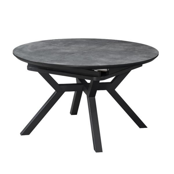 שולחן אוכל עגול נפתח דגם ברונו - דמוי בטון
