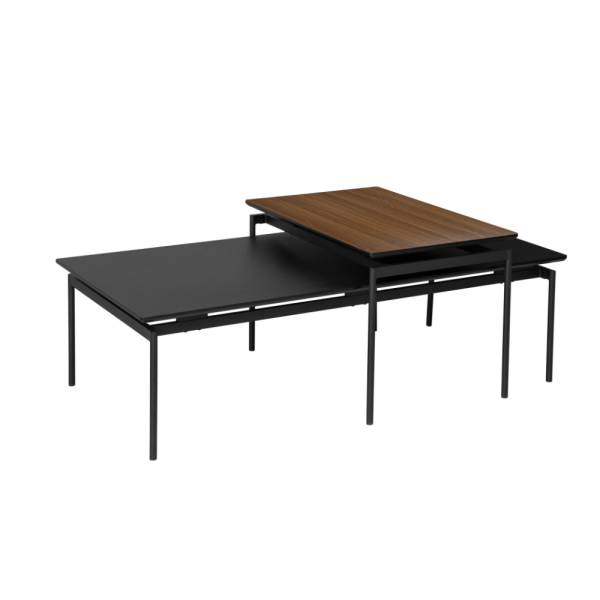 סט שולחנות מעוצבים דגם קלייר - אגוז אמריקאי