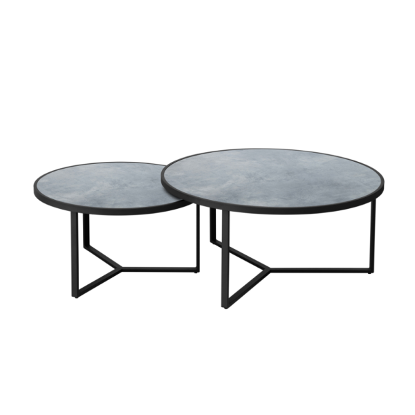 סט שולחנות מעוצבים דגם פוליו - דמוי בטון